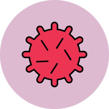 covid 19 virüsü, salgın hastalık, ikon, düz stil