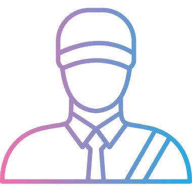 Avatar Adam simgesi. vektör illüstrasyonu