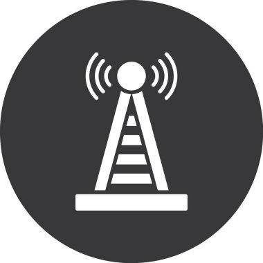 Uydu anten simgesinin vektör çizimi