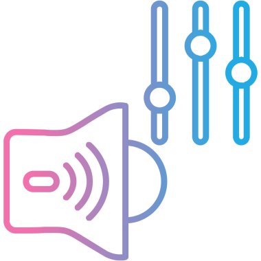 Ses hoparlörü vektör illüstrasyonu