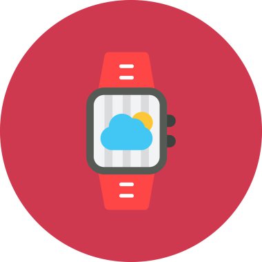 Akıllı saat. Web simgesi basit tasarım