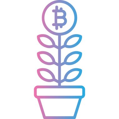 Büyüyor. Web simgesi basit illüstrasyon