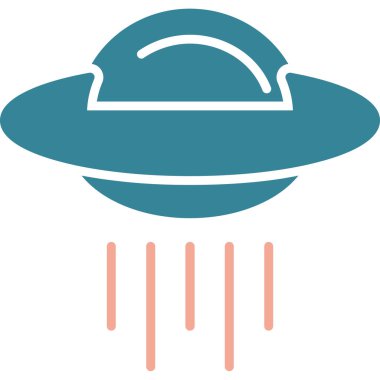 Yağmur şapkası vektör simgesi. biçim kontur bicolor düz yuvarlak simge, yumuşak mavi renkler, beyaz arkaplan, mavi arkaplan