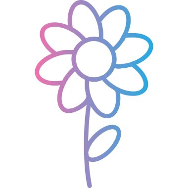 Çiçek. Web simgesi basit illüstrasyon