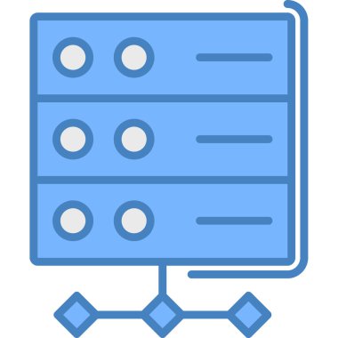 veritabanı. Web simgesi basit illüstrasyon