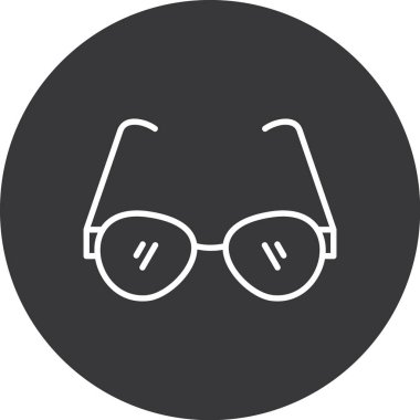 gözlük simgesi vektör illüstrasyonu