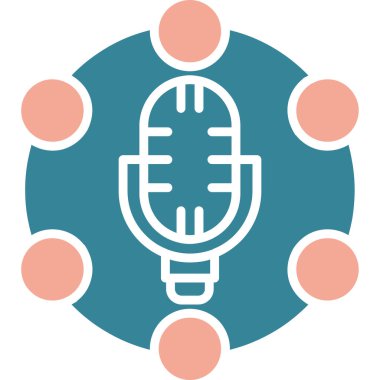 mikrofon simgesi vektör illüstrasyonu