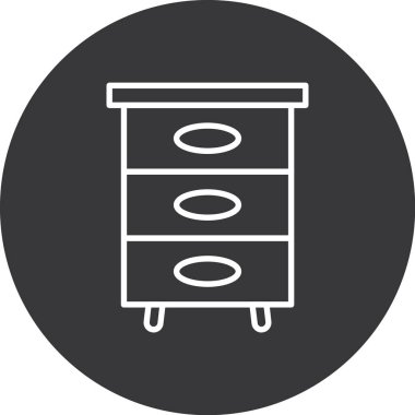 Dolap. Web simgesi basit illüstrasyon