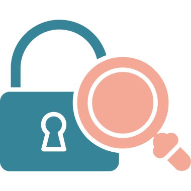 asma kilit ikon vektör çizimi