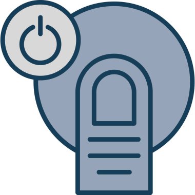 Alarm çanı simgesi tam taslak biçiminde