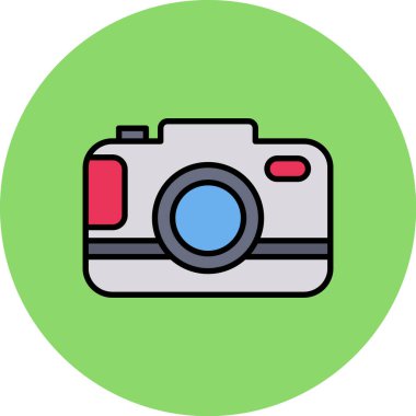 kamera simgesi vektör illüstrasyonu