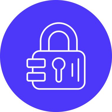 Kilit. Web simgesi basit illüstrasyon