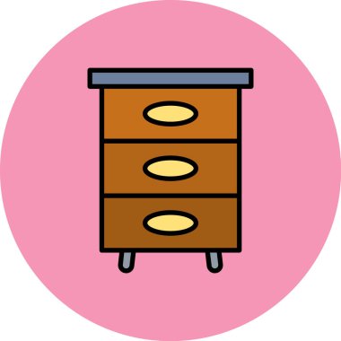 Mobilya simgesinin vektör illüstrasyonu