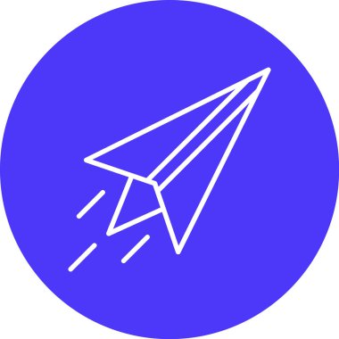 Bir düzlem simgesinin vektör çizimi