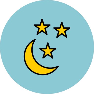 Ay ikonu vektör illüstrasyonu