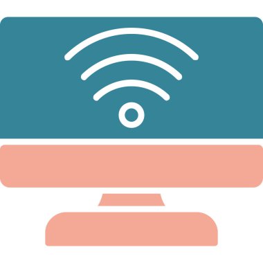 Bilgisayar. Web simgesi basit illüstrasyon