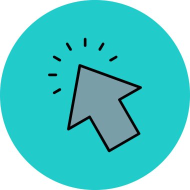 Ok. Web simgesi basit illüstrasyon