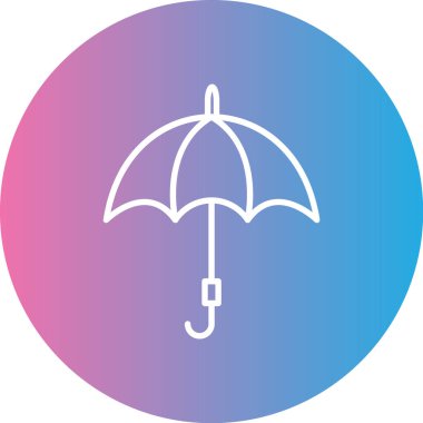 Şemsiye. Web simgesi basit illüstrasyon