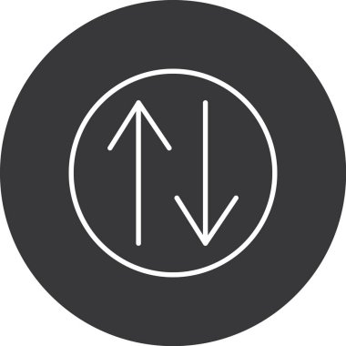 Eğilim biçimi izole edilmiş arkaplanda ok simgesi