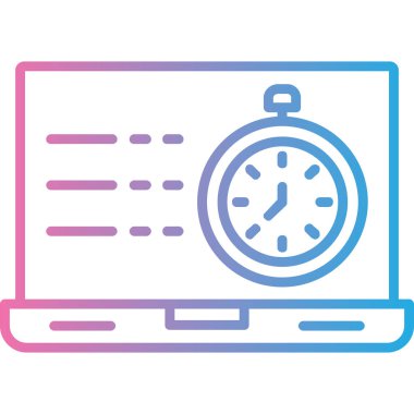 Saat saat saat simgesi - taslak biçimi