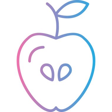 elma ikonu vektör illüstrasyonu