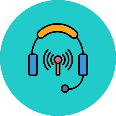 Bir müzik simgesinin vektör illüstrasyonu