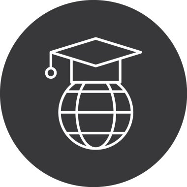 Vektör eğitim ikonunun çizimi. eğitim ve öğrenimin modern tasarım unsuru.