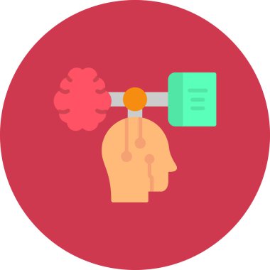 Beyin simgesi, vektör illüstrasyonu