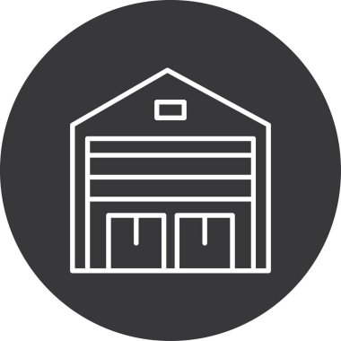 Garaj. Web simgesi basit illüstrasyon