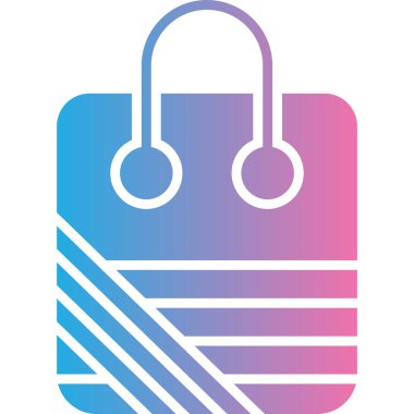 Alışveriş poşeti ikon vektör illüstrasyonu