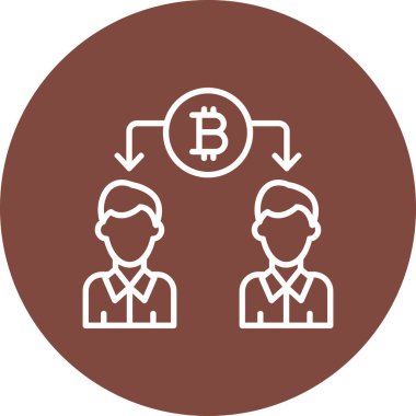 Kripto para birimi. Web simgesi basit illüstrasyon