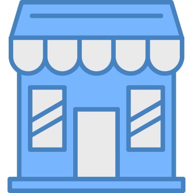 dükkan simgesi vektör illüstrasyonu