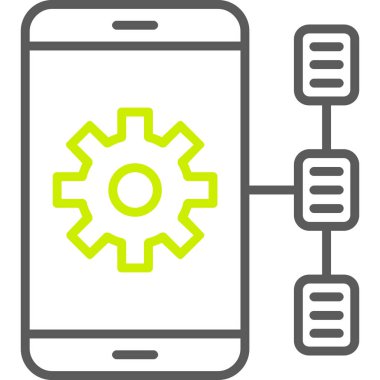 mobil ayarlar düz vektör simgesi