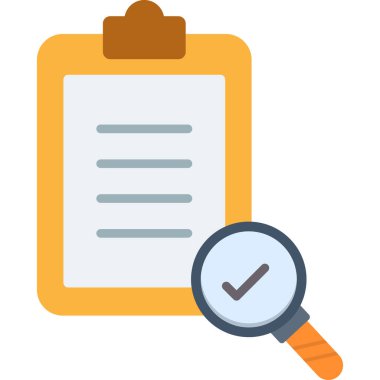 Denetim listesi düz simge vektör çizim