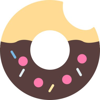 donut. Web simgesi basit illüstrasyon