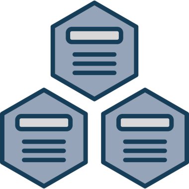 Bulut veritabanı veri simgesi doldurulmuş özet biçimi