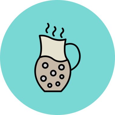 Kahve fincanı ikonu. taslak kahve kupası vektör simgesi rengi düz izole