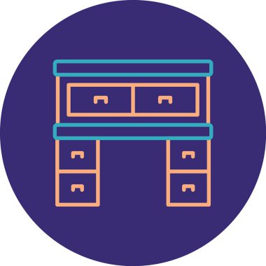 mobilya ikonu vektör illüstrasyonu