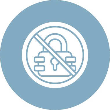 Güvenlik. Web simgesi basit illüstrasyon