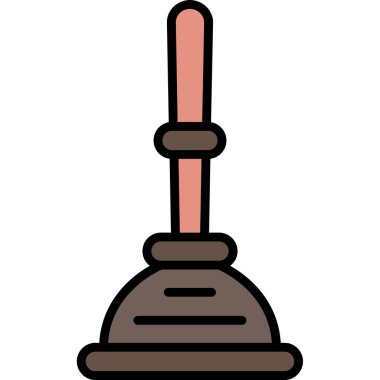 süpürge simgesi, basit vektör tasarımı