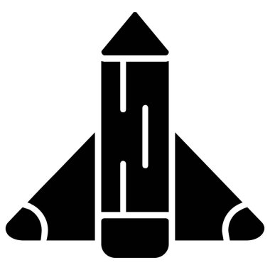 roket ikonu vektör illüstrasyonu