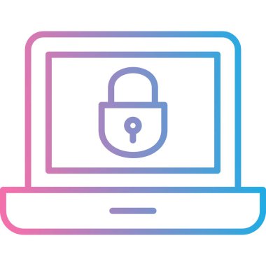 kilit web simgesi, vektör çizim