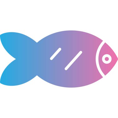 Bir balık simgesinin vektör çizimi