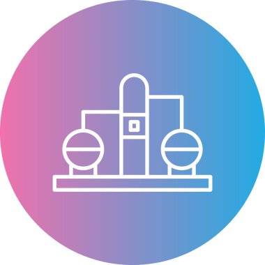 Nükleer güç simgesinin vektör illüstrasyonu