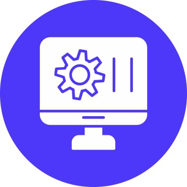 Bilgisayarın vektör illüstrasyonu