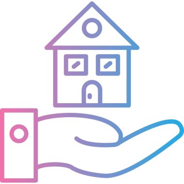 Emlak simgesi, vektör illüstrasyonu