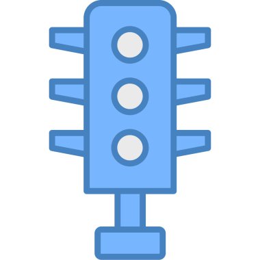 Trafik ışığı web simgesi basit illüstrasyon