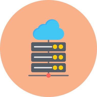 veri sunucu simgesi vektör illüstrasyonu