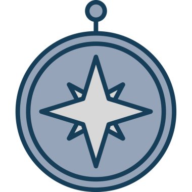 Pusula. Web simgesi vektör illüstrasyonu