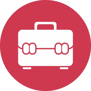 Bavul. Web simgesi basit illüstrasyon